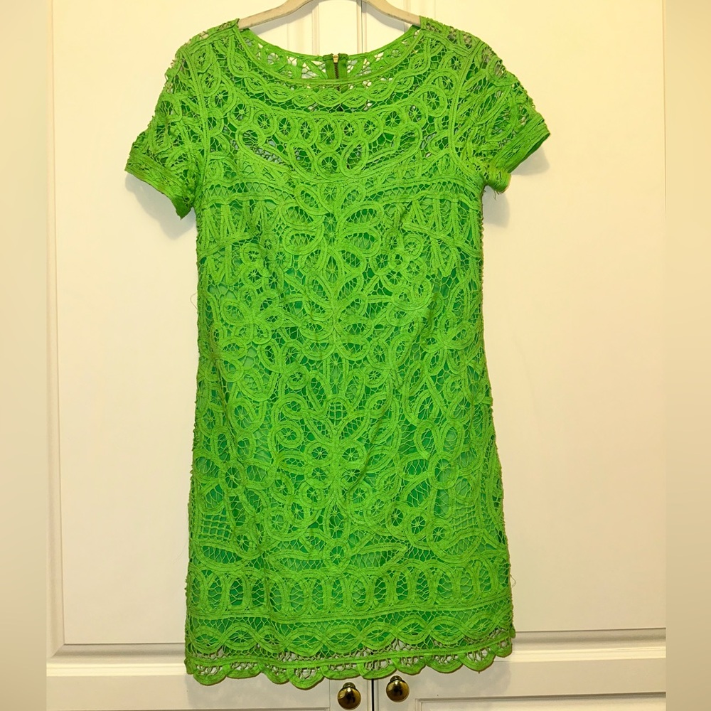 Lilly Pulitzer Mariekate Green Lace Mini Dress